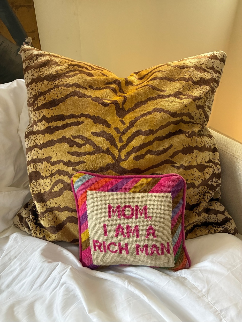Furbish Studios “Mom I Am A Rich Man” Pillow